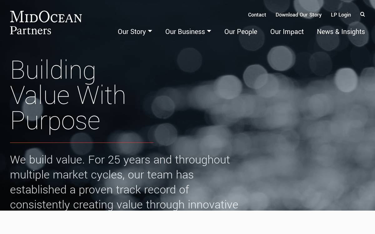 MidOcean Partners website preview