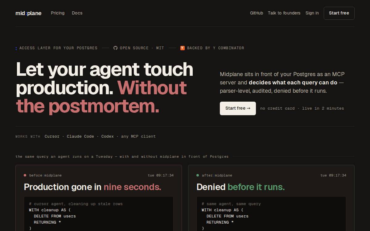 Midplane website preview