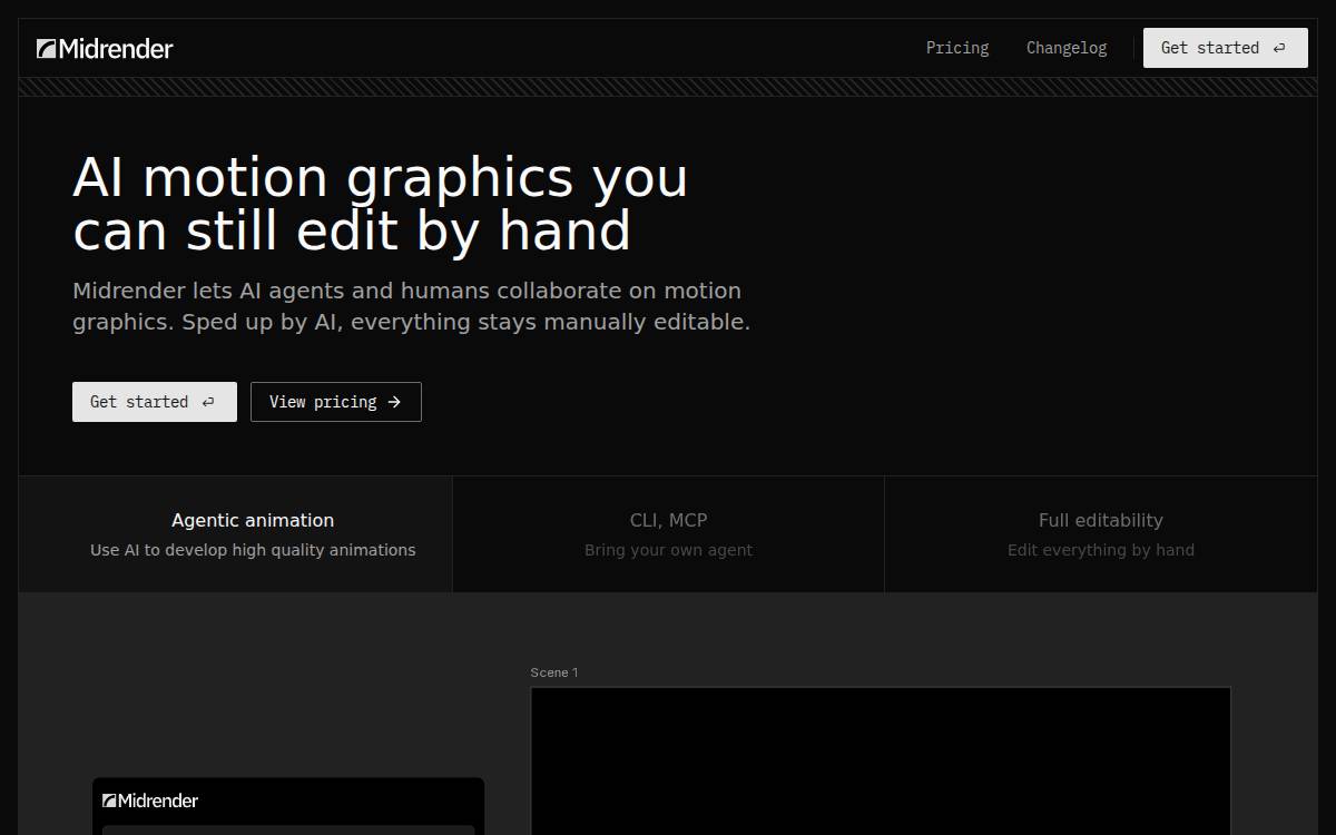 Midrender website preview
