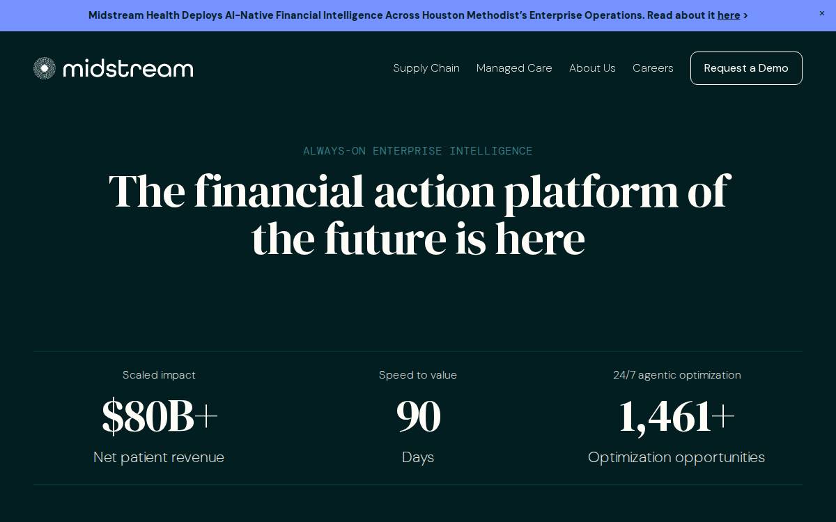 Midstream Health website preview