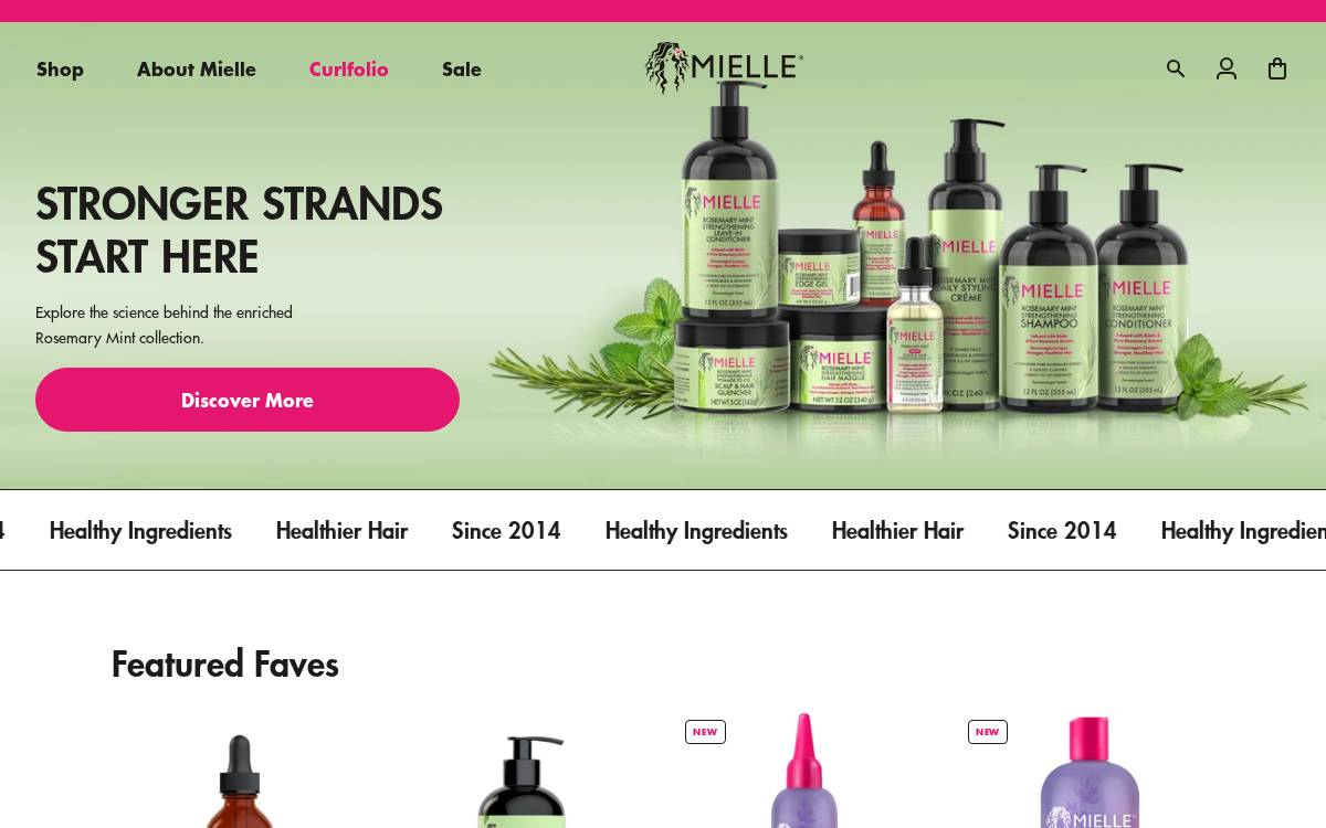 Mielle website preview