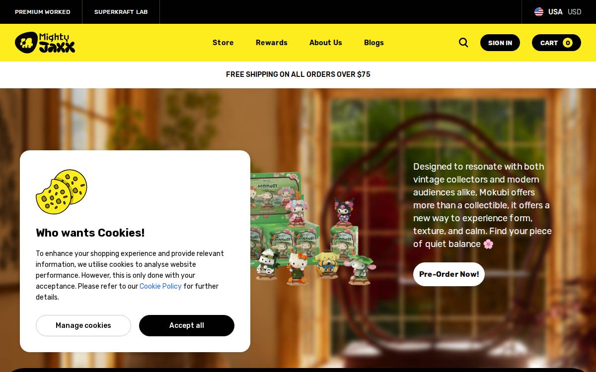 Mighty Jaxx website preview