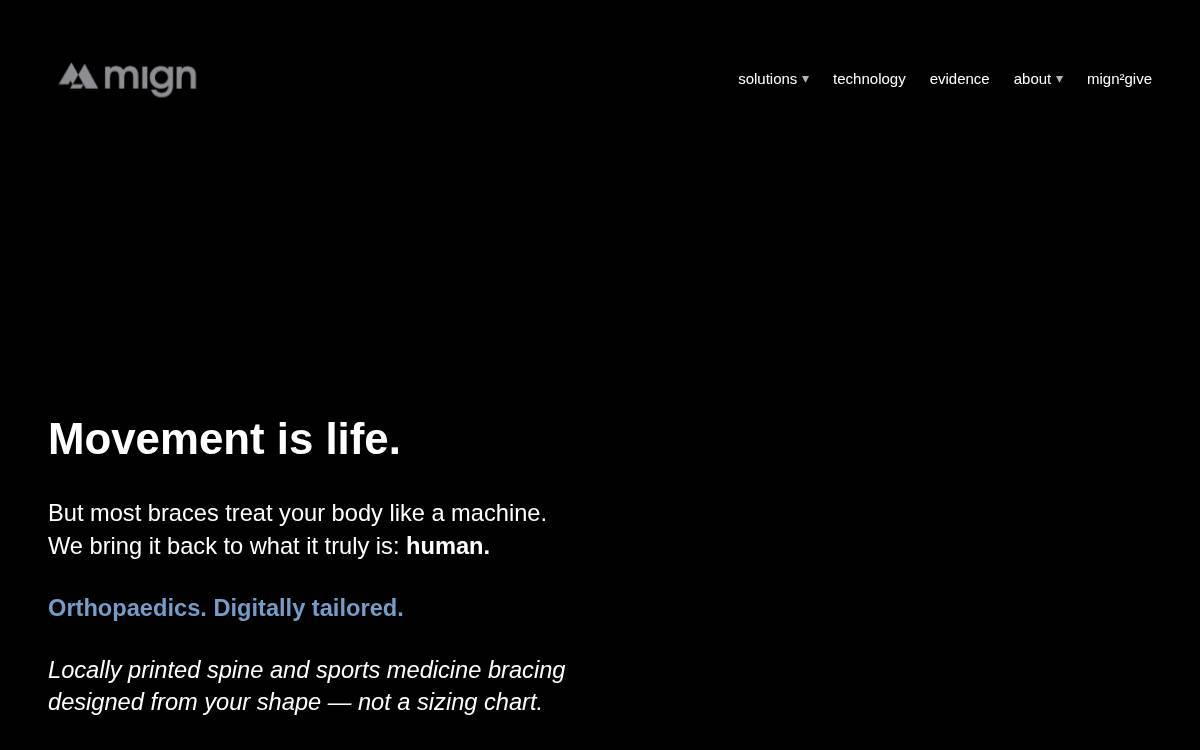 Mign website preview