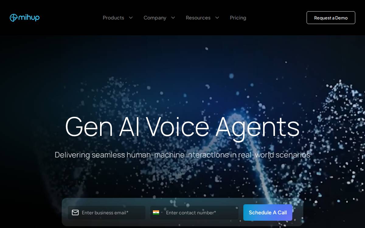Mihup website preview