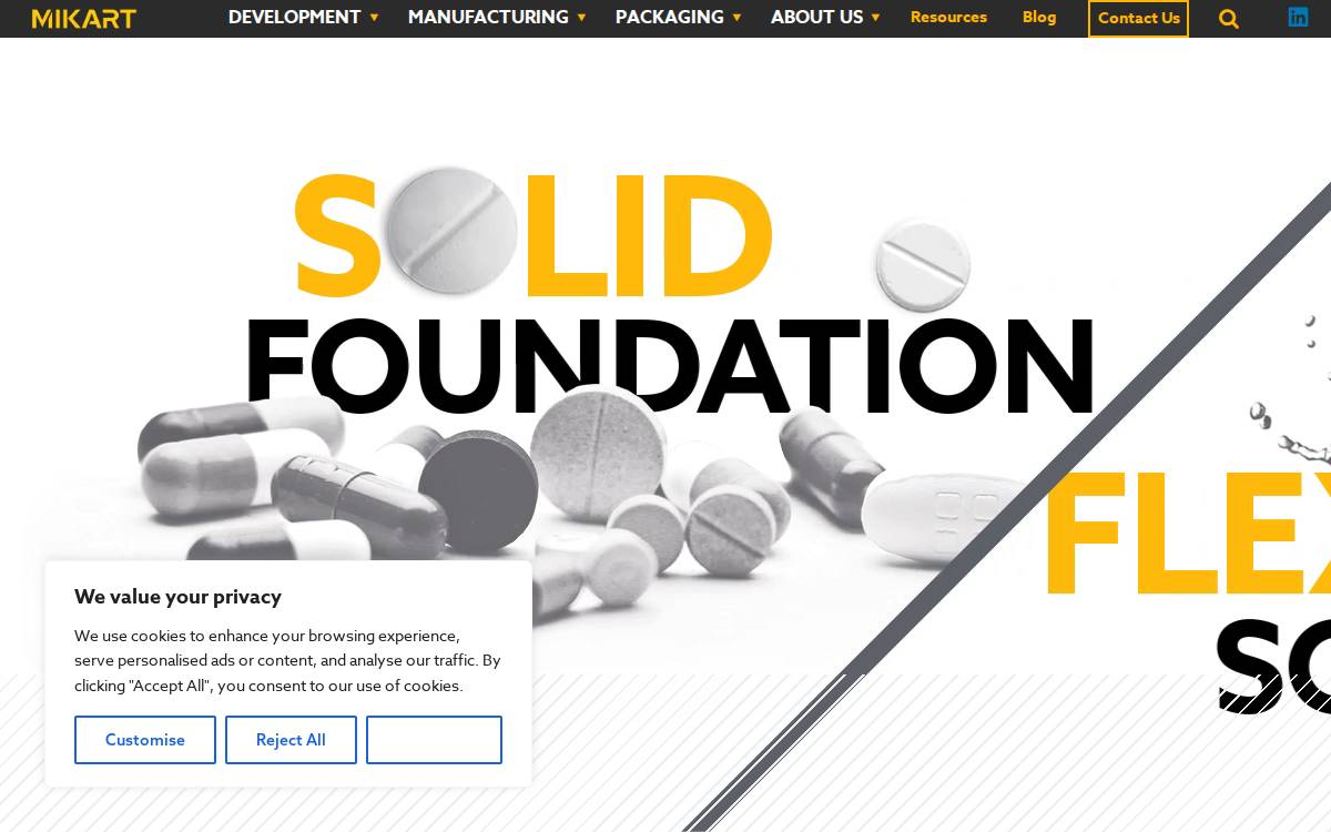 Mikart, Inc. website preview