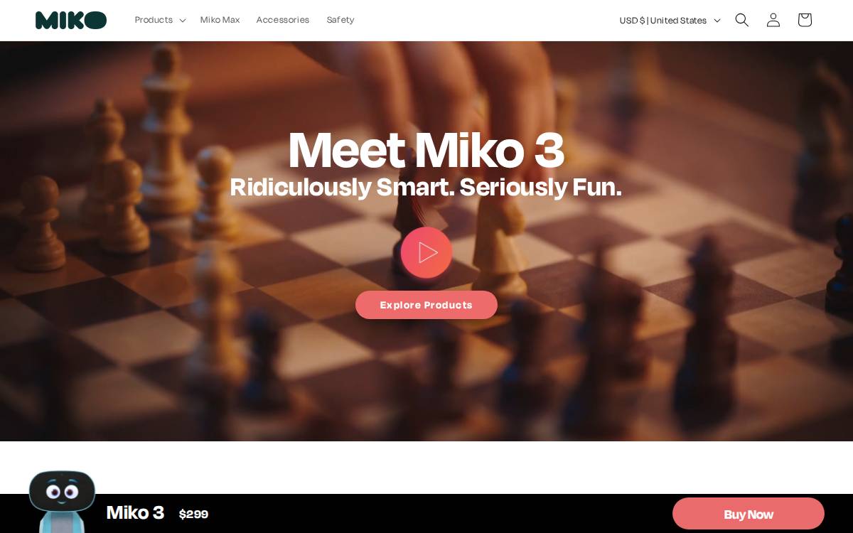 Miko website preview