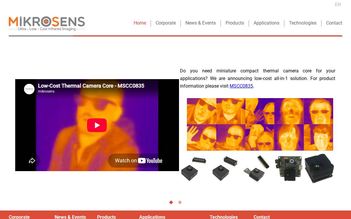 Mikrosens website preview