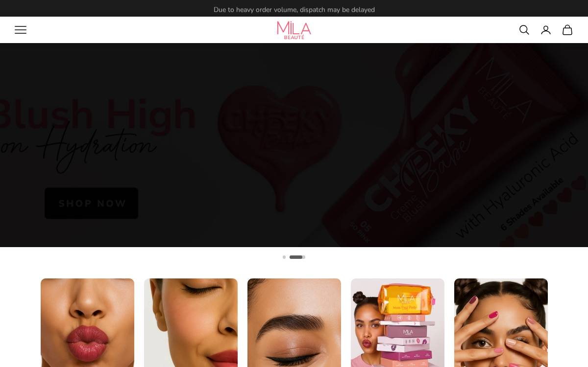 Mila Beauté website preview