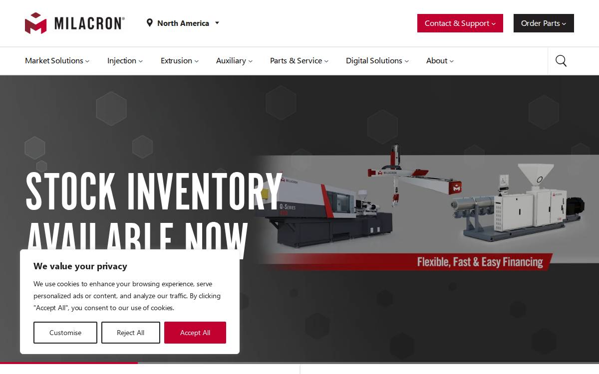 Milacron website preview