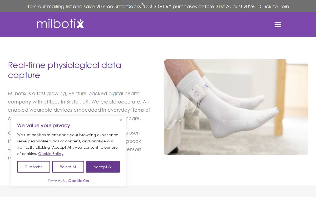 Milbotix website preview
