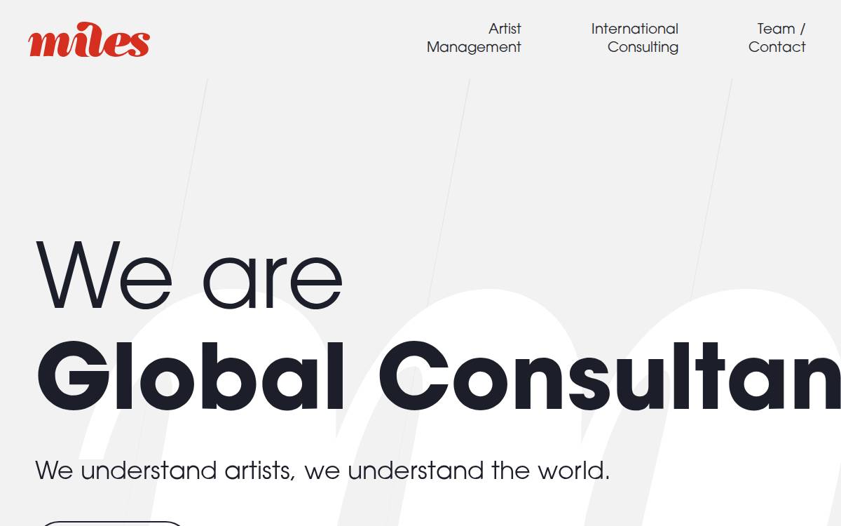 Miles website preview