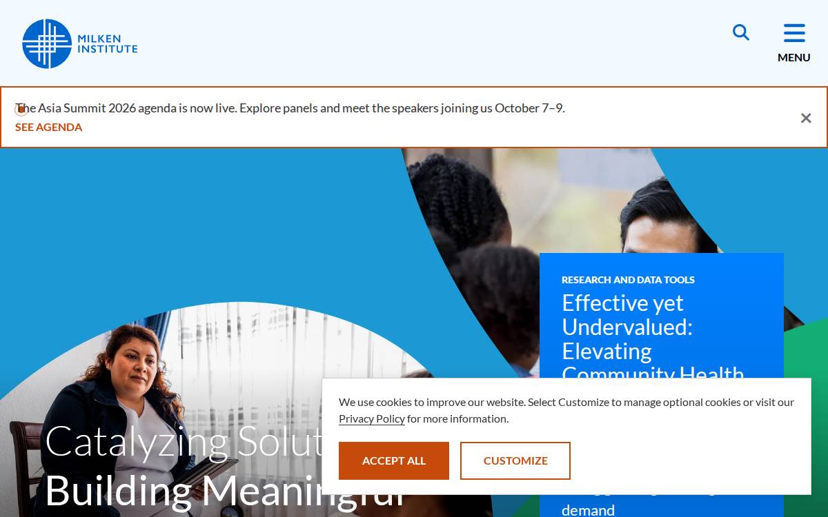 Milkeninstitute website preview