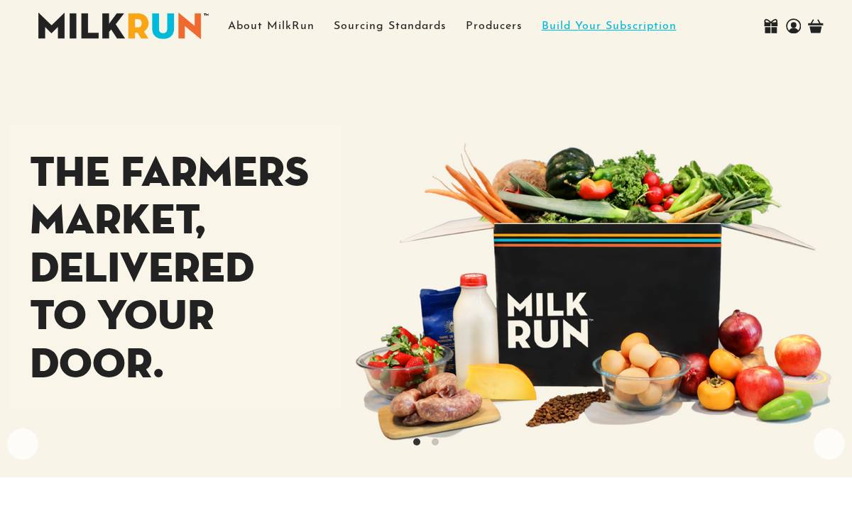 MilkRun website preview