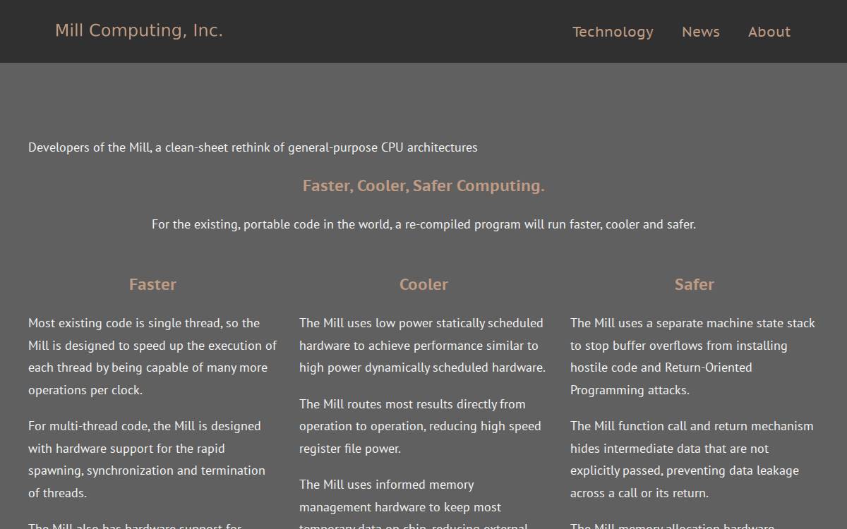 Mill Computing website preview