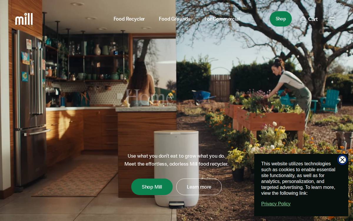 Mill website preview