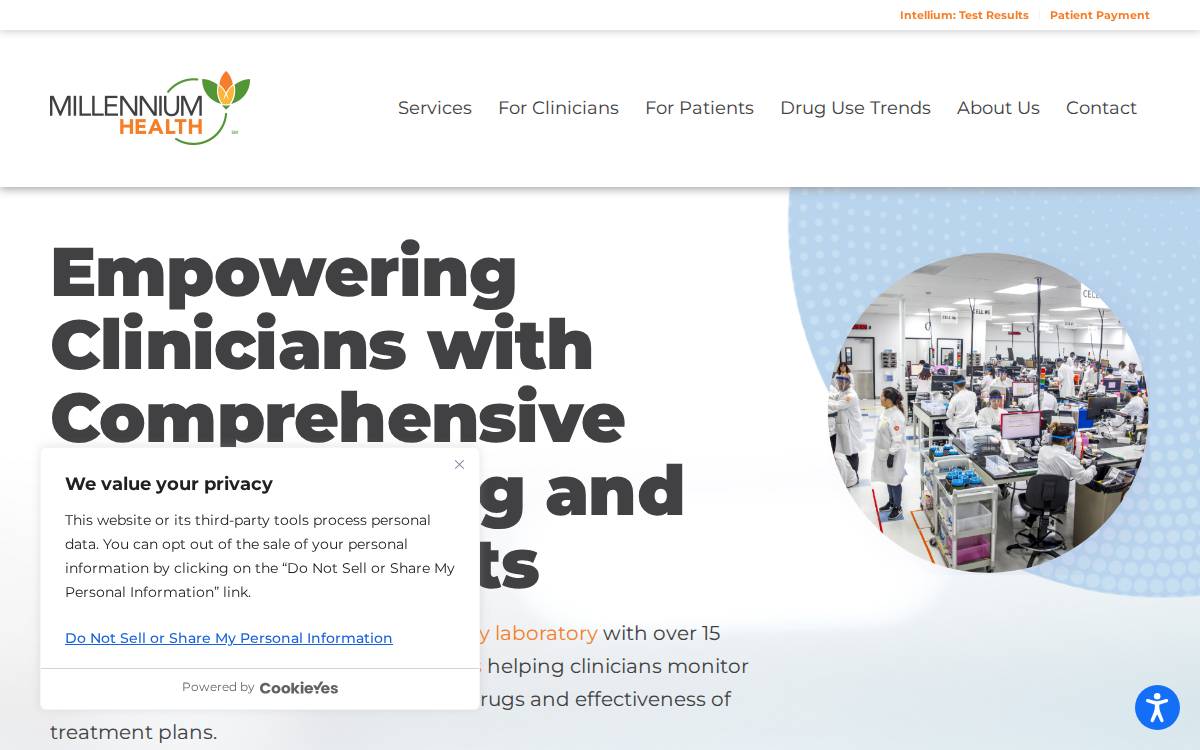 Millennium Health, LLC website preview