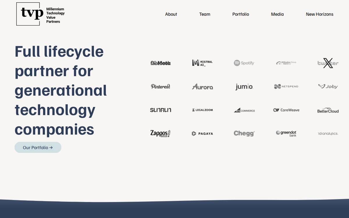 Millennium Technology Value Partners website preview