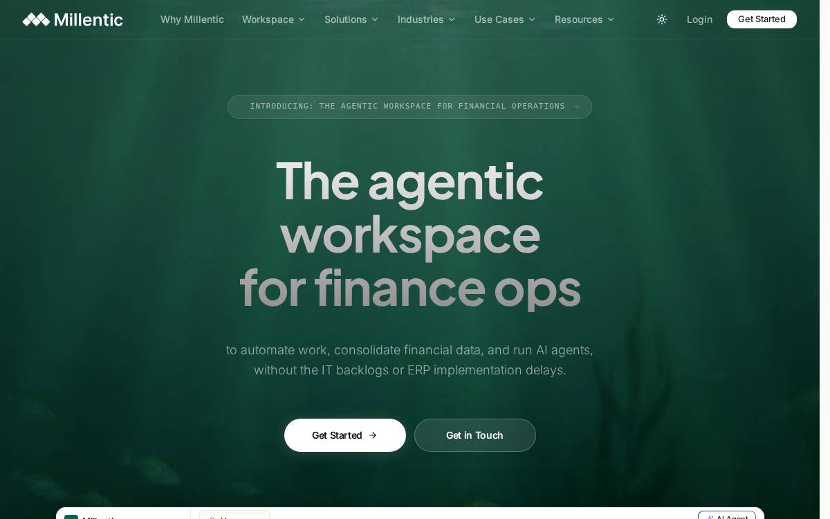 Millentic website preview