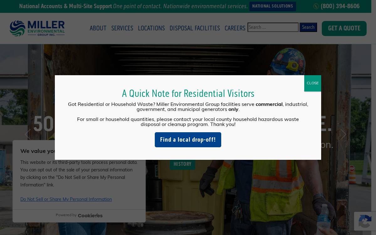 Miller Environmental Group website preview
