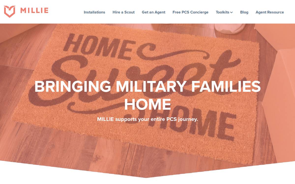 Millie website preview