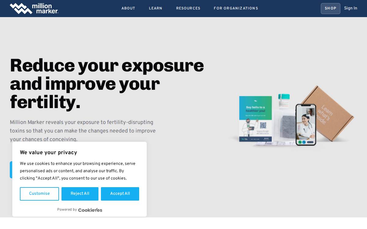 Million Marker website preview