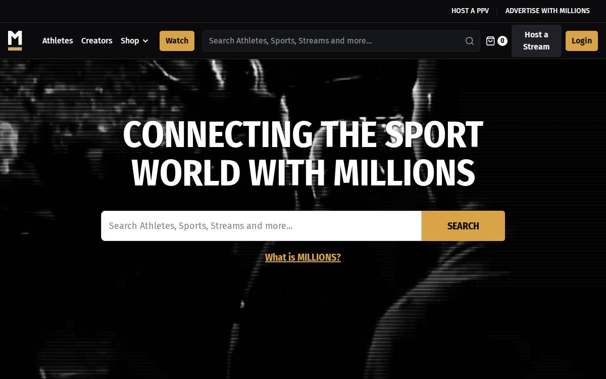 Millions website preview