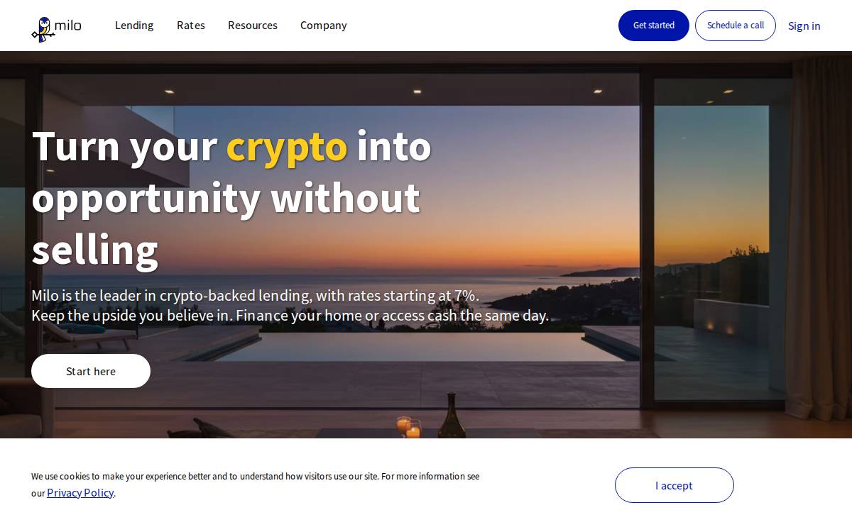 Milo website preview