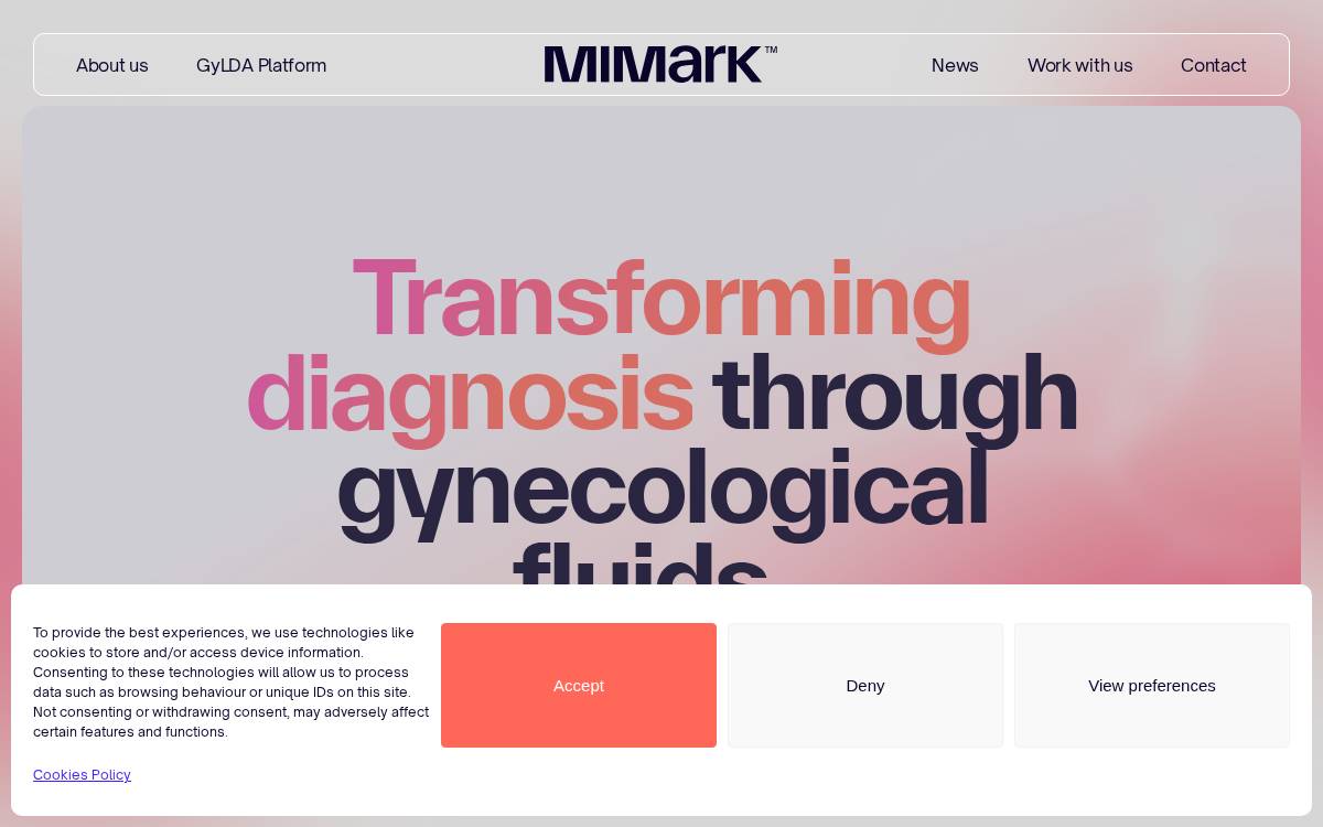 MiMARK website preview