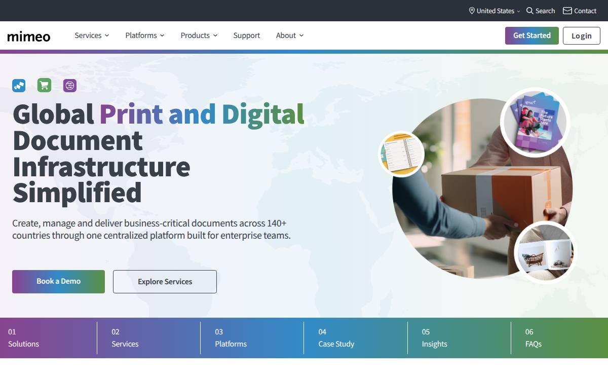 Mimeo website preview