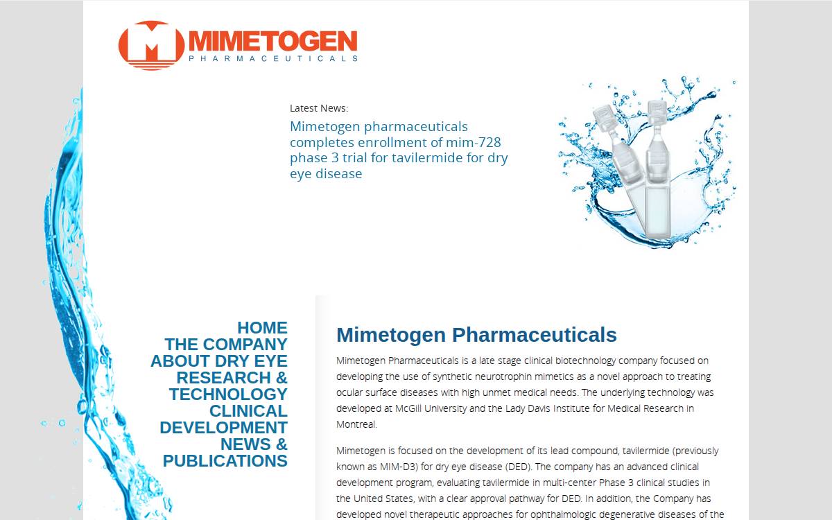 Mimetogen website preview