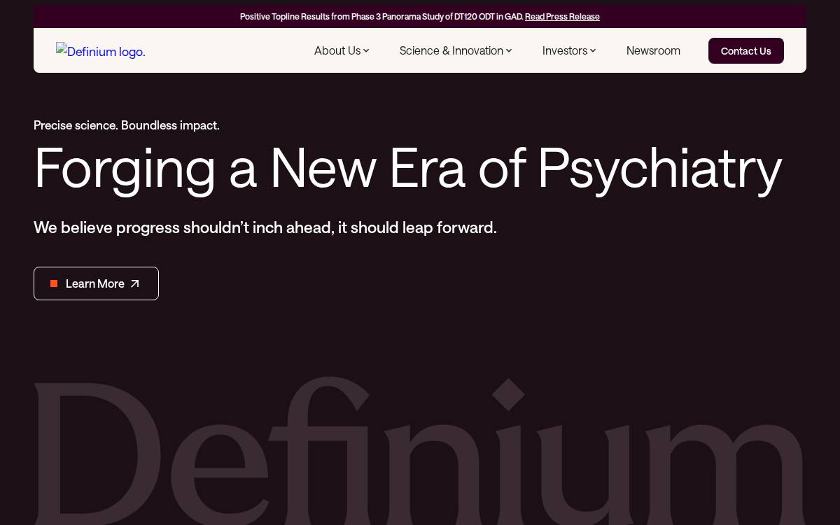 Mind Medicine (MindMed) website preview