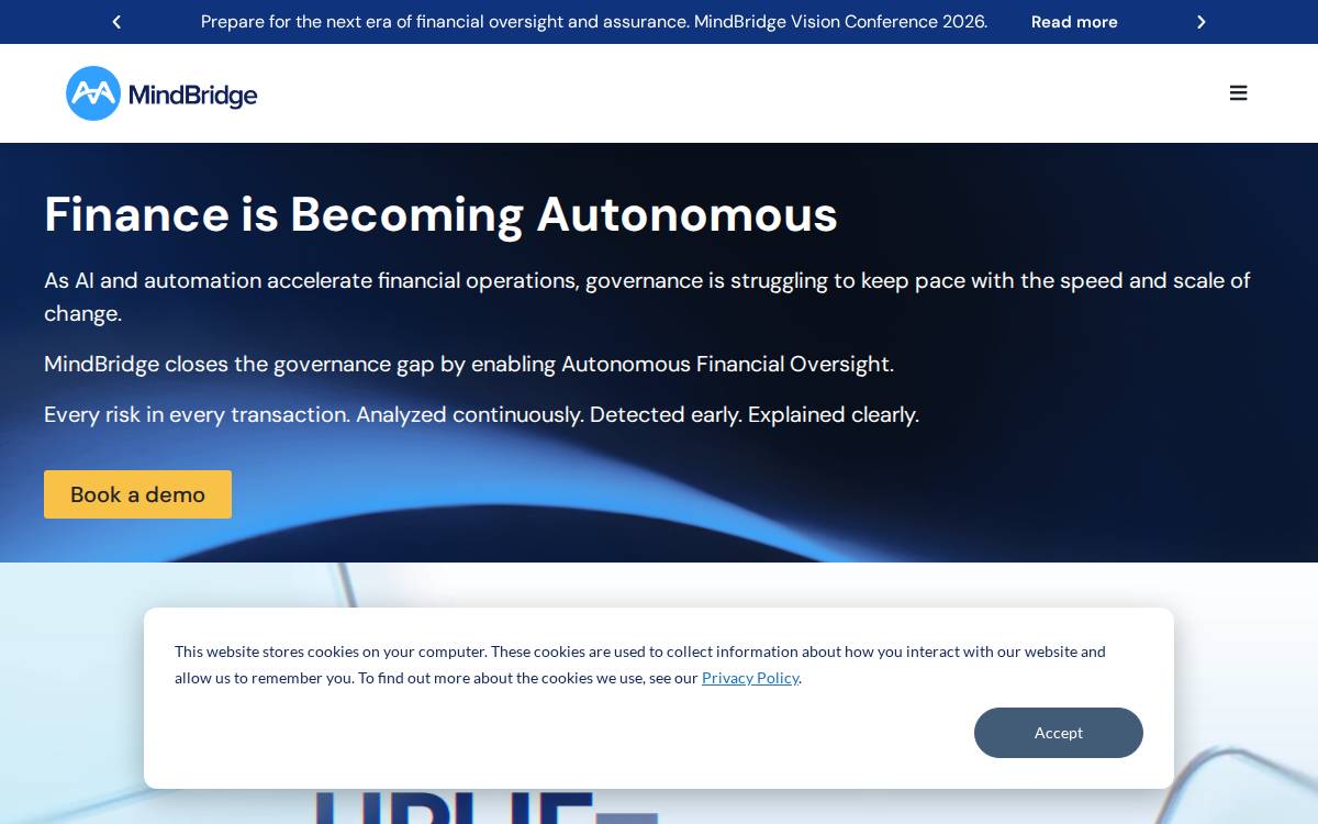 MindBridge Ai website preview