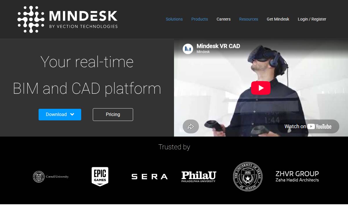 Mindesk website preview