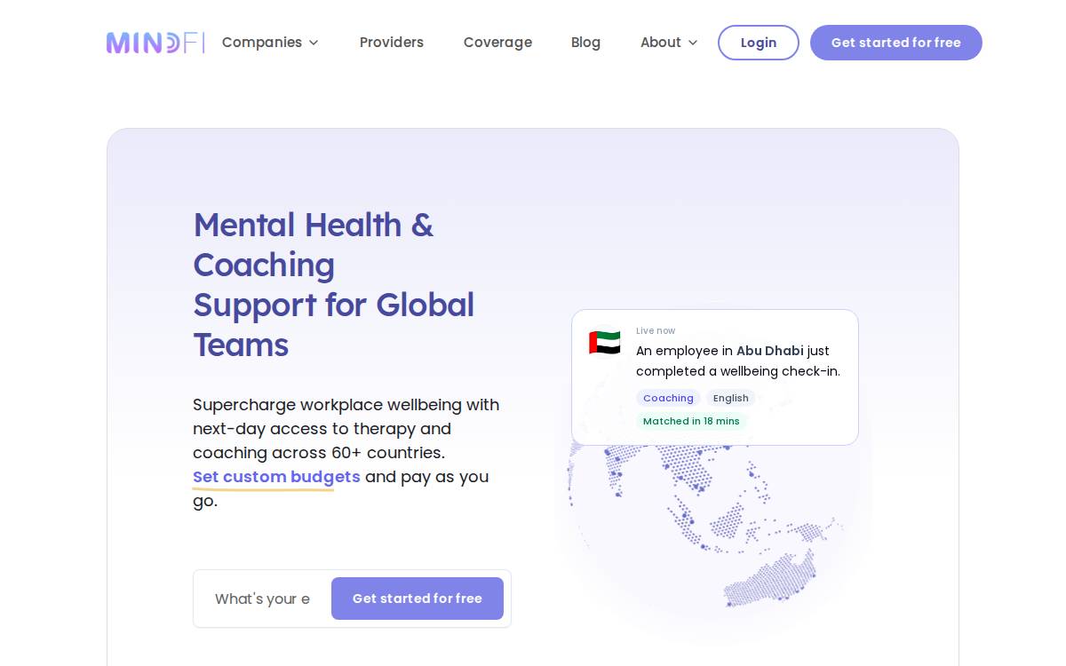 MindFi website preview