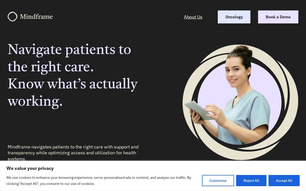 Mindframe website preview