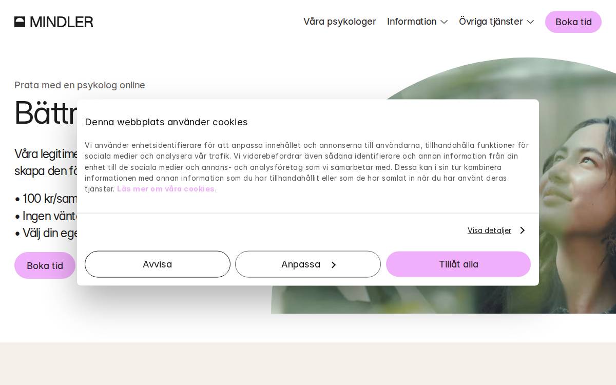 Mindler website preview