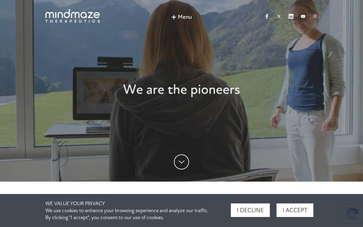Mindmaze website preview