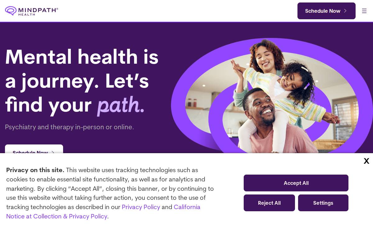 Mindpath Health website preview