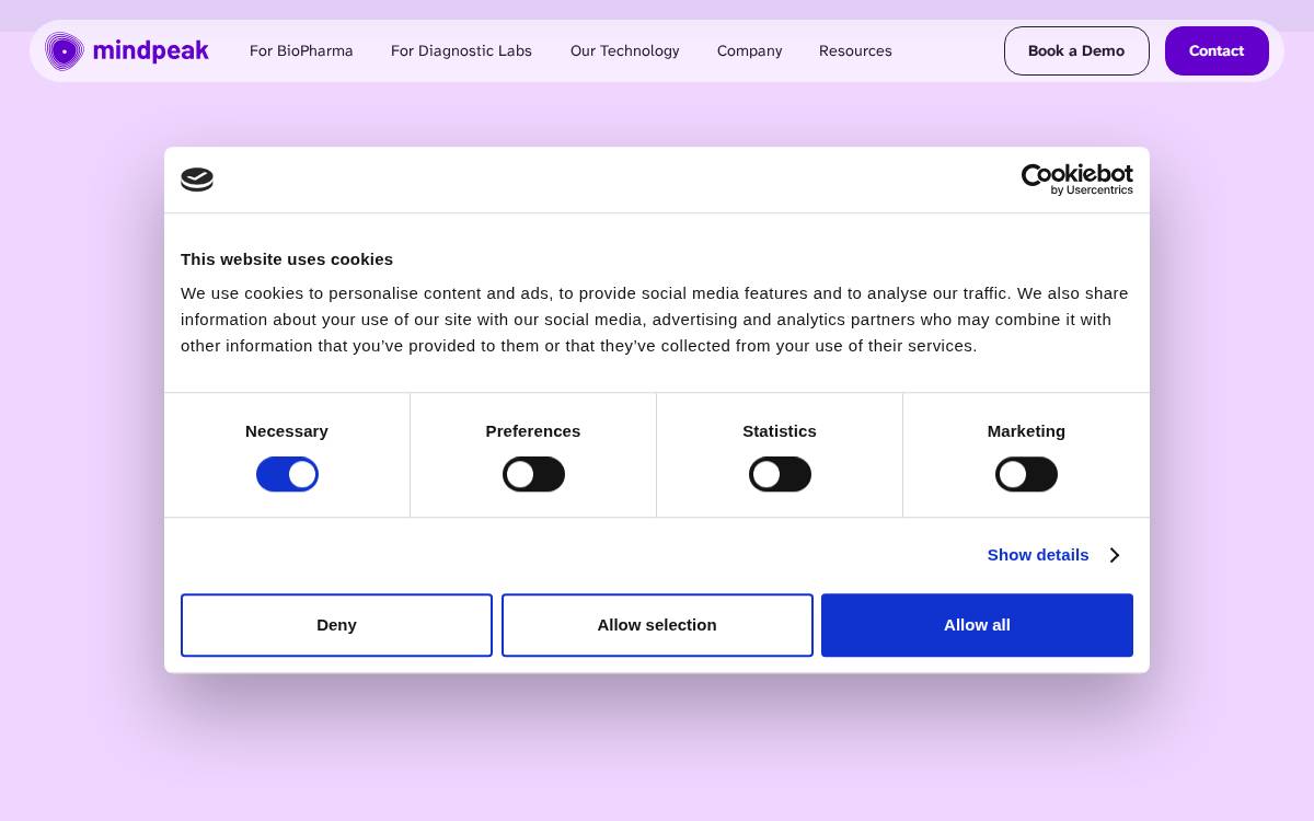 Mindpeak website preview