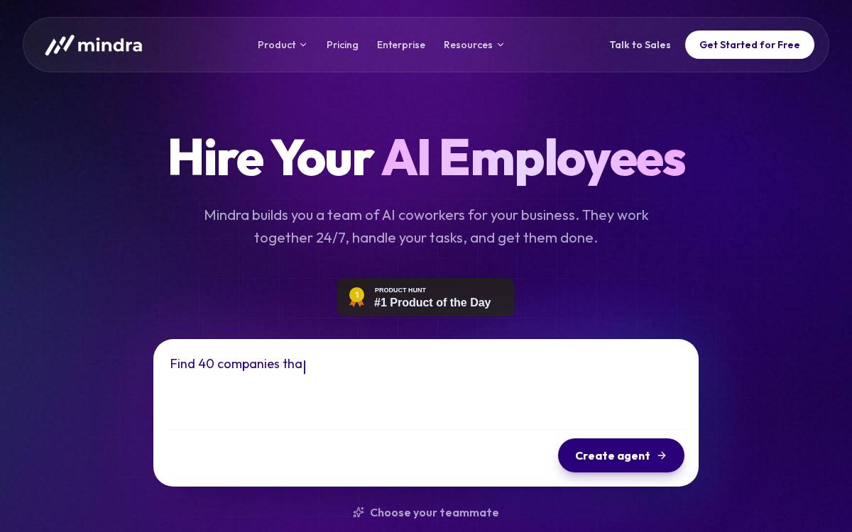 Mindra AI website preview