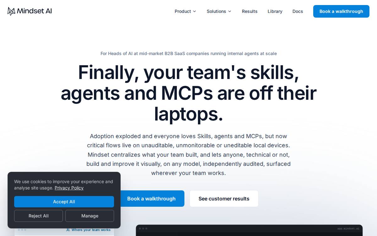 Mindset AI website preview