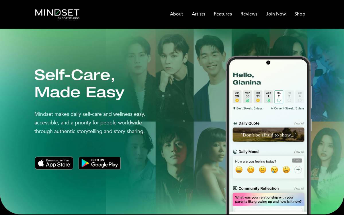 Mindset website preview