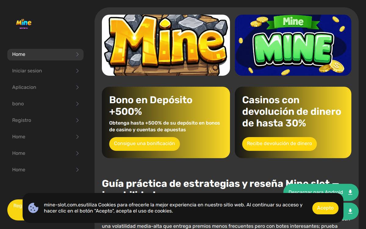 mine slot website preview