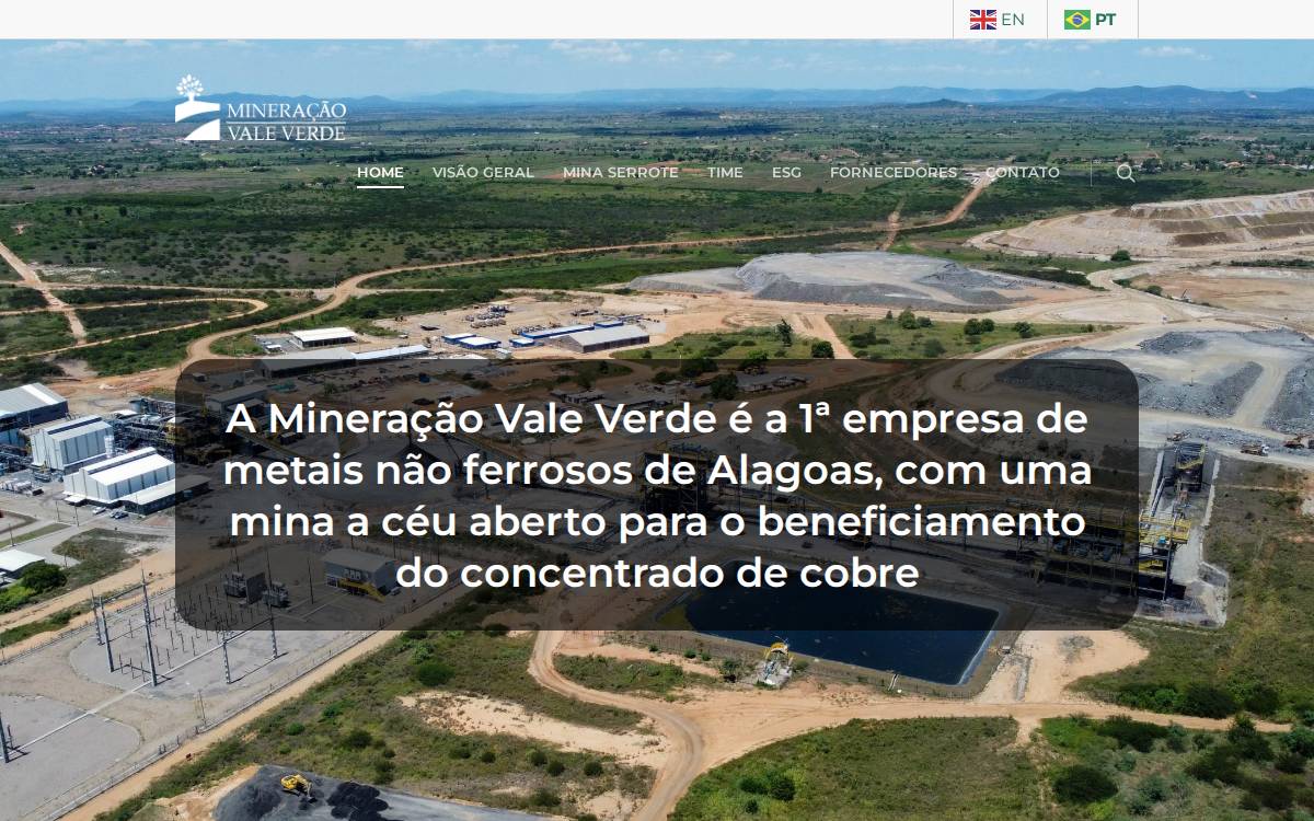 Mineração Vale Verde website preview