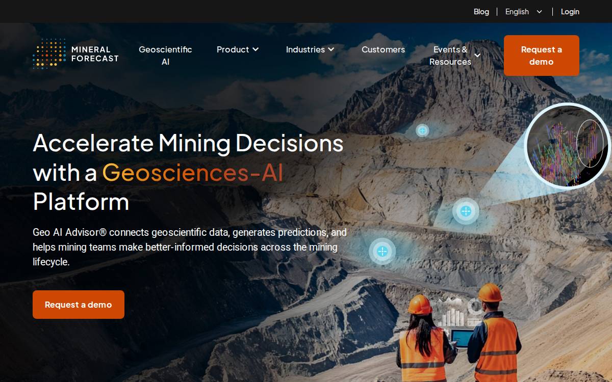 Mineral Forecast website preview