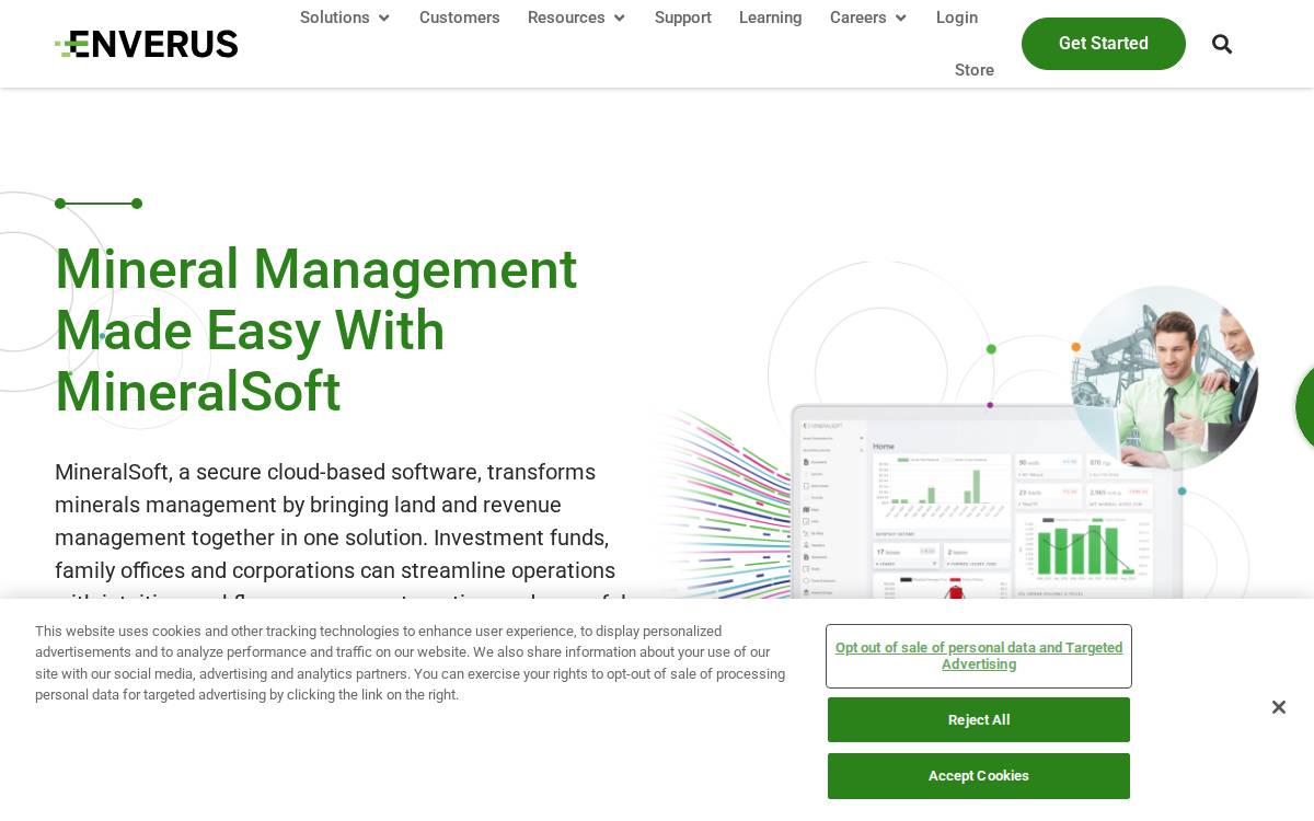 MineralSoft website preview