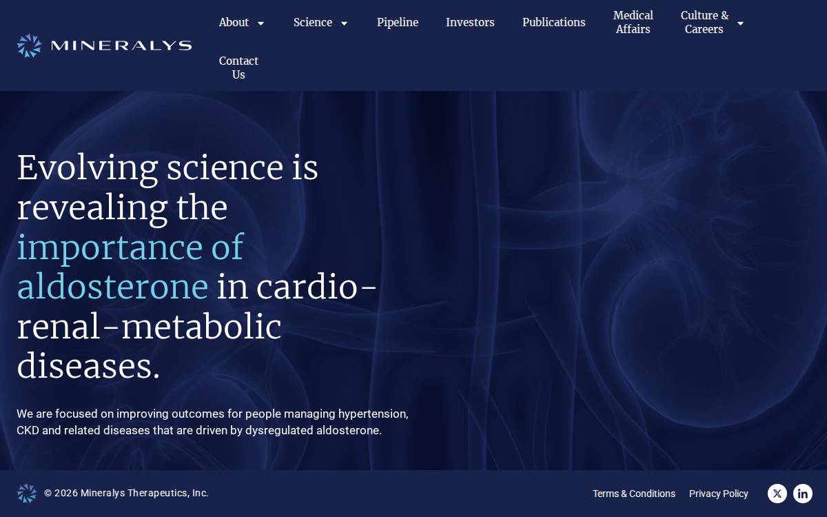 Mineralys Therapeutics website preview
