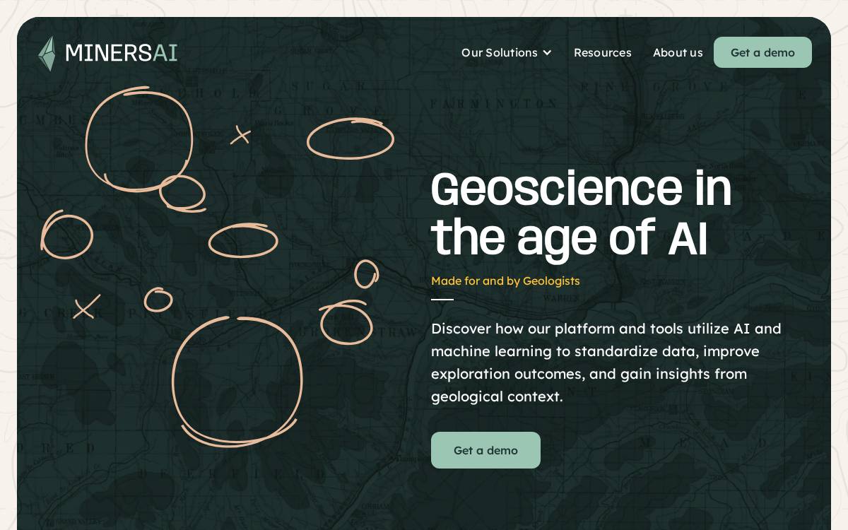 MinersAI website preview