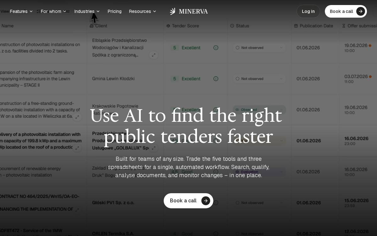 Minerva website preview
