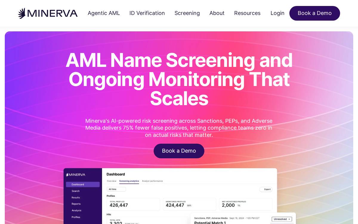 Minerva website preview